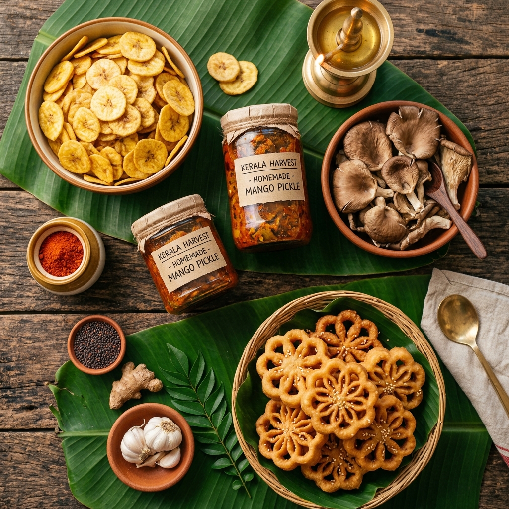 Traditional Kerala preserved foods and snacks